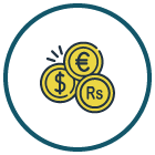 multi currencies icon u