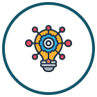 Adaptable and scalable solution icon u